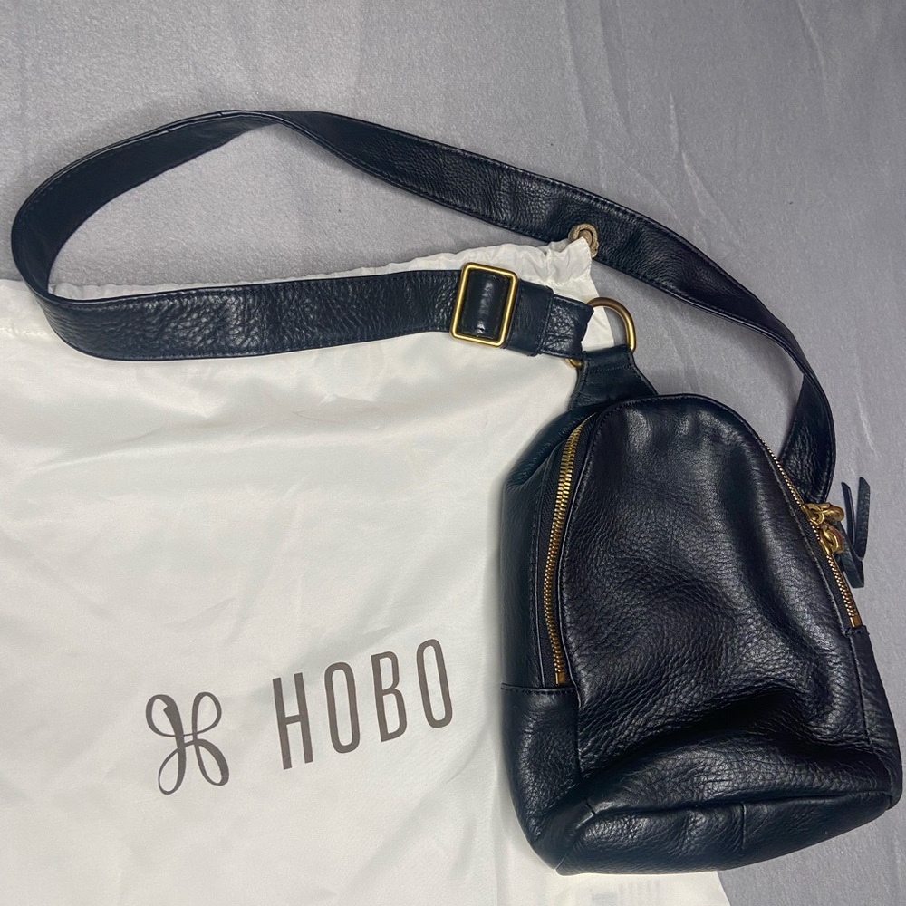 HOBO Black and Tan Leather Bag